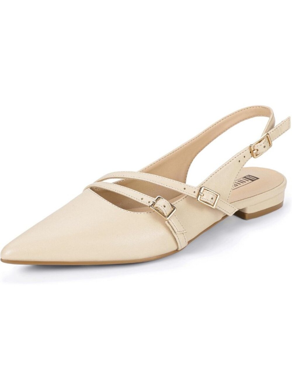 Chic Pointed Toe Strappy Slingback Flats - Comfortable Dressy Shoes for Weddings